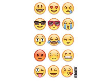 Samolepicí dekorace Crearreda WA XS Emoji 59014 Smajlíky