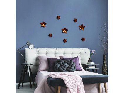 Nástěnná 3D dekorace Crearreda SD Bronze Flowers 24015 Bronzové květy