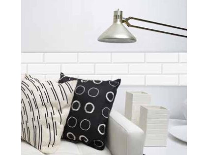 Samolepicí dekorace Crearreda L pěnové obklady White Bricks 54717 Bílé cihly