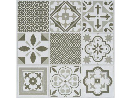 274KT5070 Samolepicí podlahové PVC dlaždice D-C-Fix, motiv dlaždice zelený velikost 30,5x30,5 cm