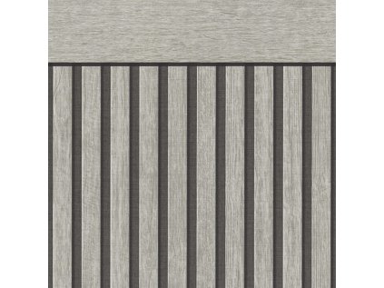Tapetový stěnový panel / vliesová tapeta  397442, role 1,06x5m, barva šedá, černá, bílá