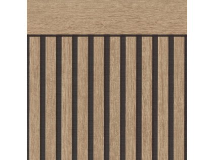 Tapetový stěnový panel / vliesová tapeta  397444, role 1,06x5m, barva béžová, hnědá, černá