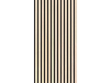 136702 Akustický nástěnný panel z pravého dřeva s dubovou dýhou, 104x52x1 cm