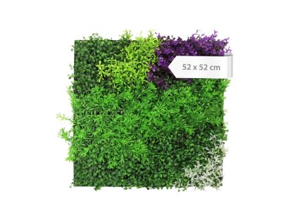 136691 Stěnový květinový panel, 52x52x4 cm, design Flora