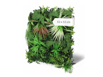 136692 Stěnový květinový panel, 52x52x5 cm, design Flora