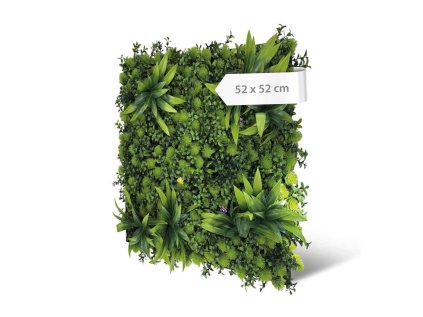 136693 Stěnový květinový panel, 52x52x4 cm, design Flora