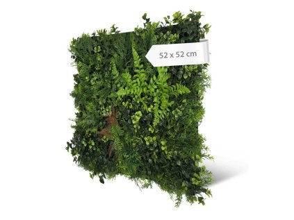 136698 Stěnový květinový panel, 52x52x4 cm, design Flora