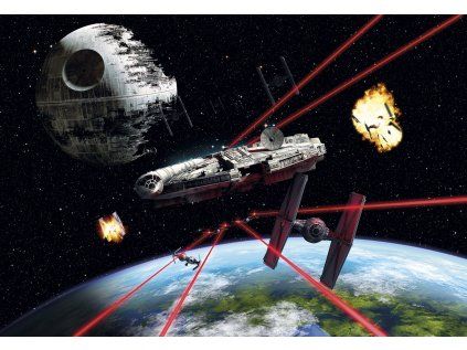 Komar papírová fototapeta 8-489 Star Wars Millennium Falcon, rozměry 368 x 254 cm