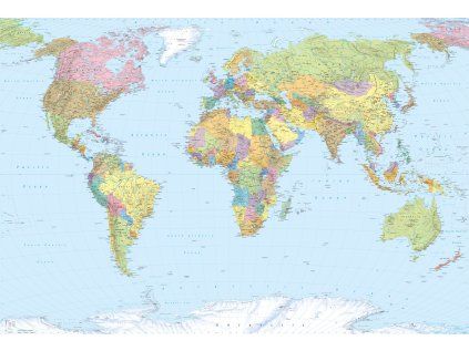 Komar vliesová fototapeta XXL4-038 World Map, rozměry 368 x 248 cm