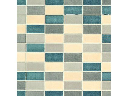 11744 Samolepicí fólie GEKKOFIX, 45 cm x 2 m | Šedo-modro-krémová mozaika