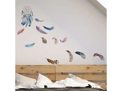 Samolepicí dekorace Crearreda WA M Watercolour Dreamcatcher 54111 Akvarel lapač snů