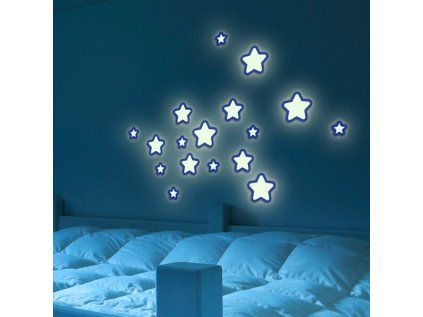 Samolepicí dekorace Crearreda FM M Glow Star 54506 Svítící hvězdy