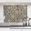 Samolepicí kuchyňský panel Crearreda KP Green Tiles 67210 Ornamentální dlaždičky