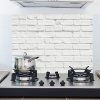 Samolepicí kuchyňský panel Crearreda KP White Bricks 67214 Bílé cihly