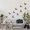 Nástěnná 3D dekorace Crearreda SD Bronze Butterflies 24013 Bronzoví motýli