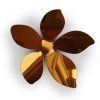 Nástěnná 3D dekorace Crearreda SD Bronze Flowers 24015 Bronzové květy