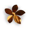 Nástěnná 3D dekorace Crearreda SD Bronze Flowers 24015 Bronzové květy