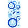 Samolepicí dekorace Crearreda CR S Blue Circles  59609 Modré kruhy