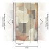 Tapetový stěnový panel / vliesová tapeta  79145-4, role 8,80x0,53 m, barva šedá, oranžová, hnědá