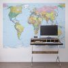 Komar papírová fototapeta 4-050 World Map, rozměry 254 x 184 cm