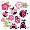 Dekorace Crearreda 3L M Pink Ladybugs 14506 Slunéčko sedmitečné