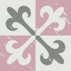 Samolepicí dekorace Crearreda Tile Cover Pink 31224 Kachlík, růžovo-šedo-bílé ornamenty