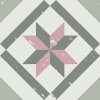 Samolepicí dekorace Crearreda Tile Cover Pink 31224 Kachlík, růžovo-šedo-bílé ornamenty
