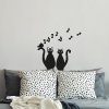 Samolepicí dekorace Crearreda FM M Cats Silhouettes 54511 Siluety koček s notami