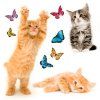 Samolepicí dekorace Crearreda  na okno WI M Cats 64001 Kočky a motýli
