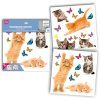 Samolepicí dekorace Crearreda  na okno WI M Cats 64001 Kočky a motýli
